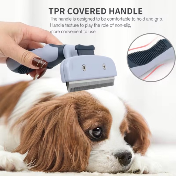 Self Cleaning Pet Hair Brush and Deshedding Comb - Picture 8 of 9